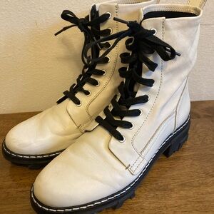 EUC rag & bone Shiloh Lace-Up Leather Combat Boots Size 10